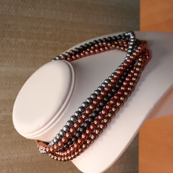 Vintage 5-Strand Pearl Necklace U144 - Picture 6 of 14